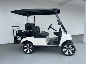 White Evolution Plus Lithium Electric Golf Cart 01